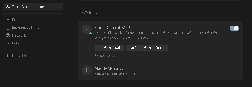 Connecting the Figma MCP server to Cursor