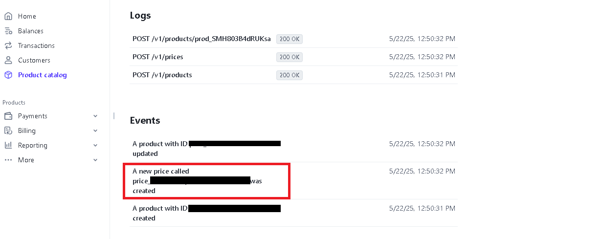 Getting Stripe Product ID